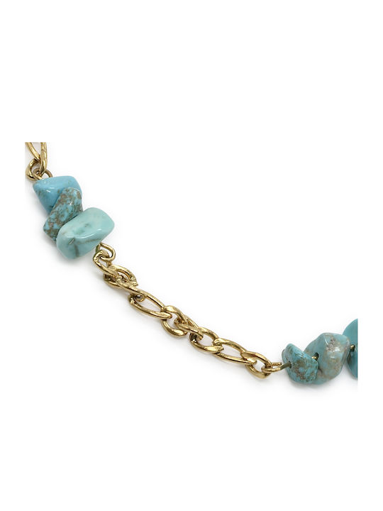 AMORINO Fuß Armbänder Stahl 1555-39 Blau