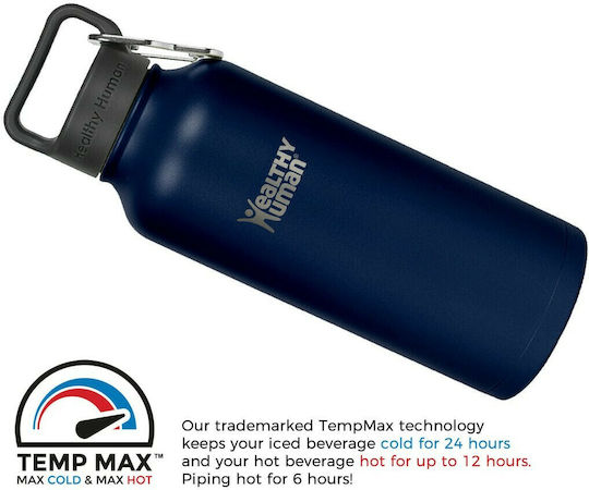 Healthy Human Stein Bottle Thermos Stainless Steel BPA Free 946ml Navy