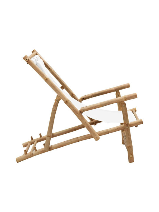 Σεζλόνγκ Μπαμπού με Μπράτσα Κρεμ 60x106x90cm