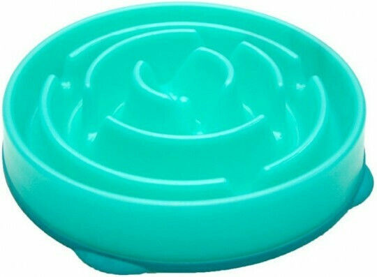 Pawise Droplet Small Kunststoff Schalen Futter Langsame Fütterung für Hund & Katze auf Basis von 19cm in Hellblau Farbe