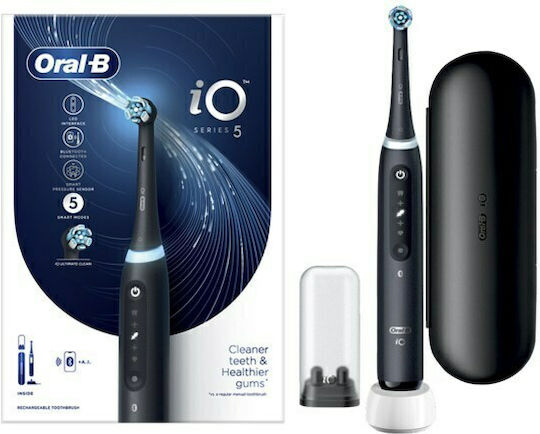 Oral-B IO Series 5 Electric Toothbrush with Pressure Sensor and Travel Case Black