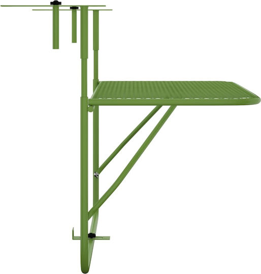 Metallischer Garten- und Terrassentisch Zusammenklappbar Grünes 60x40x65cm