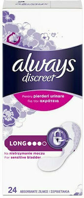 Always Discreet Long Women's Incontinence Pad Heavy Flow 3 Drops 24pcs