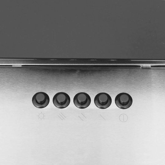 vidaXL Каминен аспиратор 90см Inox