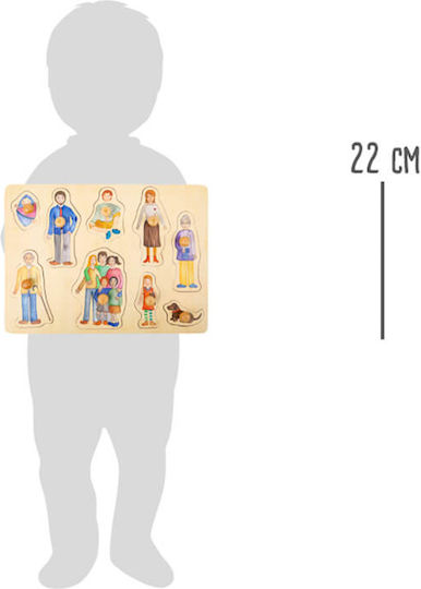 Wooden Kids Peg Puzzle Family & Friends 9pcs Small Foot