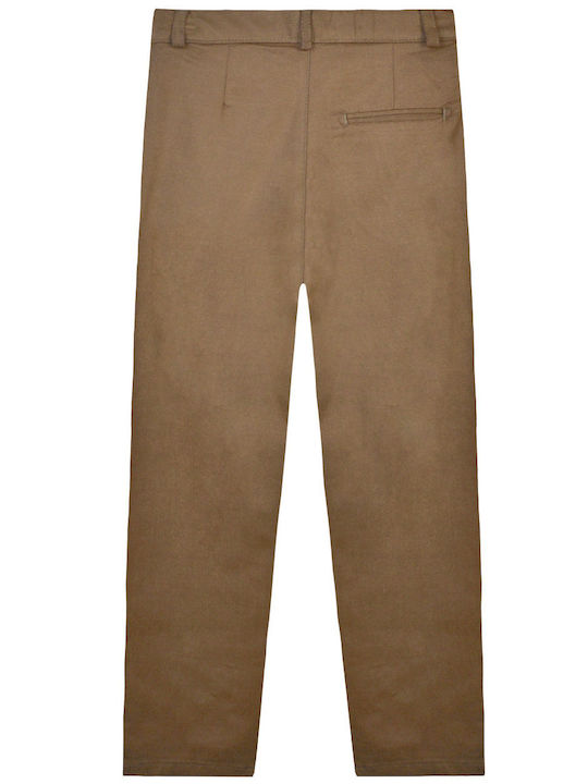 Energiers Boys Fabric Trouser Tabac Brown