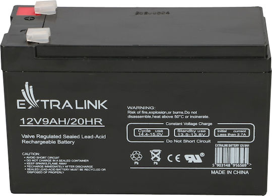 Extralink Μπαταρία UPS με Χωρητικότητα 9Ah και Τάση 12V EX.16569 1τμχ