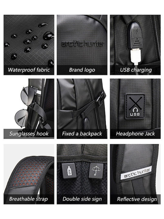 Arctic Hunter B00387 Waterproof Backpack Backpack for 15.6" Laptop Black