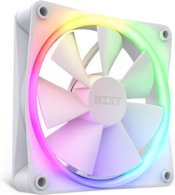 NZXT F120 RGB Ventilator Carcasă cu Conexiune 4-Pin PWM 3buc Alb