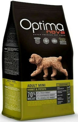 Optimanova Adult Mini Digestive 8kg Dry Food Grain Free for Adult Dogs of Small Breeds with Rabbit and Potatoes