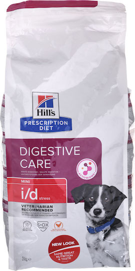 Hill's Prescription Diet I/d Stress Digestive Care 3kg Dry Food for Adult Small Breed Dogs with Chicken