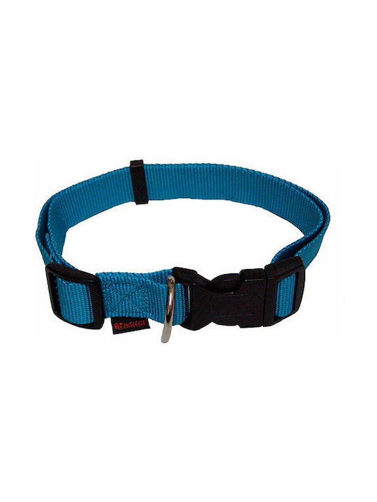 Pet Interest Plain Line Dog Collar In Blue Colour Medium 20mm x 32 - 50cm