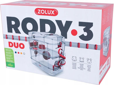 Zolux Rody 3 Duo Κλουβί Μικρών Ζώων Κόκκινο