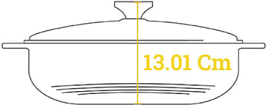 Lodge Shallow Pot made of Cast Iron 3.4lt / 36.5cm Oyster
