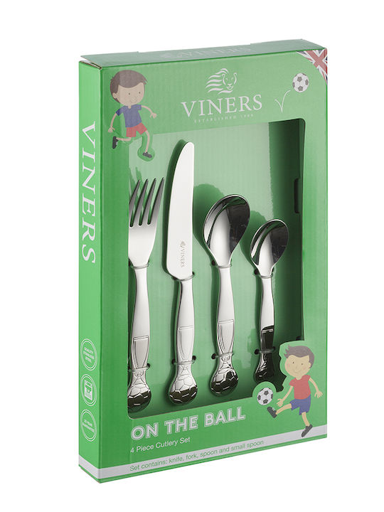 Viners 4-Piece Stainless Steel 18/10 Silver Cutlery Set