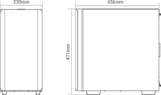 Deepcool CK500 Gaming Midi Tower Κουτί Υπολογιστή με Πλαϊνό Παράθυρο Λευκό