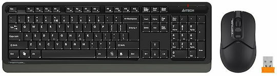 A4Tech Fstyler Combo FG1012S Ασύρματο Σετ Πληκτρολόγιο & Ποντίκι Ελληνικό