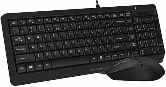 A4Tech Fstyler Combo F1512S Σετ Πληκτρολόγιο & Ποντίκι Ελληνικό