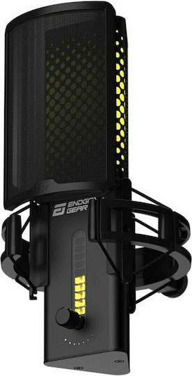 Endgame Gear Xstrm Електрет Микрофон USB Настолен за Вокали в Черен Цвят