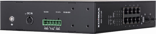 Edimax IGS-1210P Managed L2 PoE Switch με 8 Θύρες Gigabit (1Gbps) Ethernet και 2 SFP Θύρες
