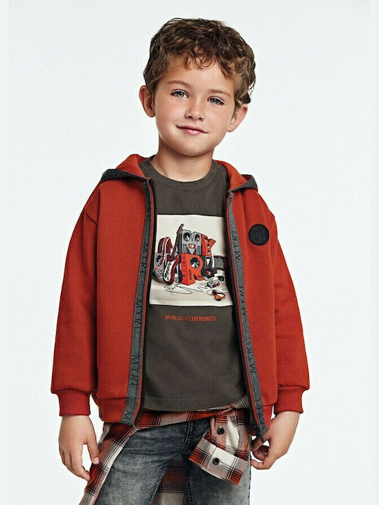 Mayoral Kids Sweatshirt Cardigan Brown