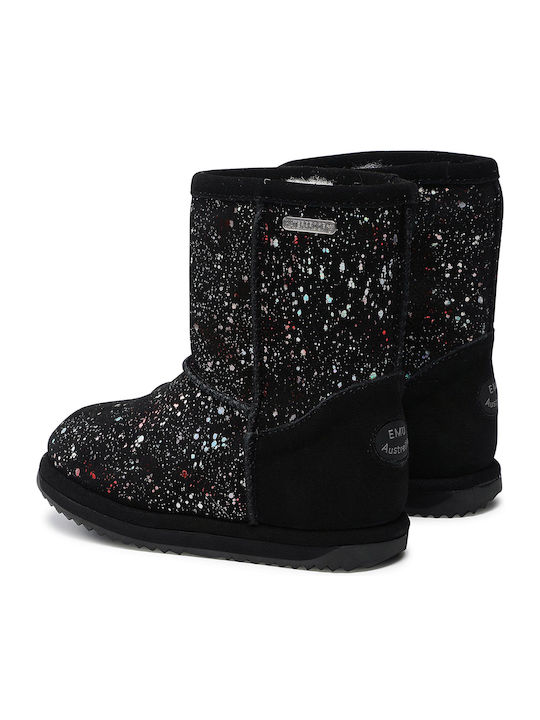 Galaxy Brumby Suede Kinder-Schneestiefel Schwarz