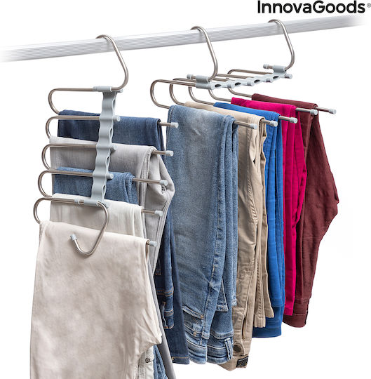 InnovaGoods Havser Wardrobe Hanger for Pants Metallic Silver V0103543 1pcs