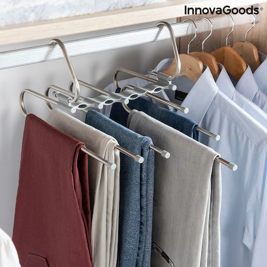 InnovaGoods Havser Wardrobe Hanger for Pants Metallic Silver V0103543 1pcs