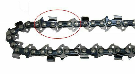 Visco Parts 258-72ΔΓ Chainsaw Chain with Pitch .325", Gauge .058"-1.5mm & Number of Guides 72E