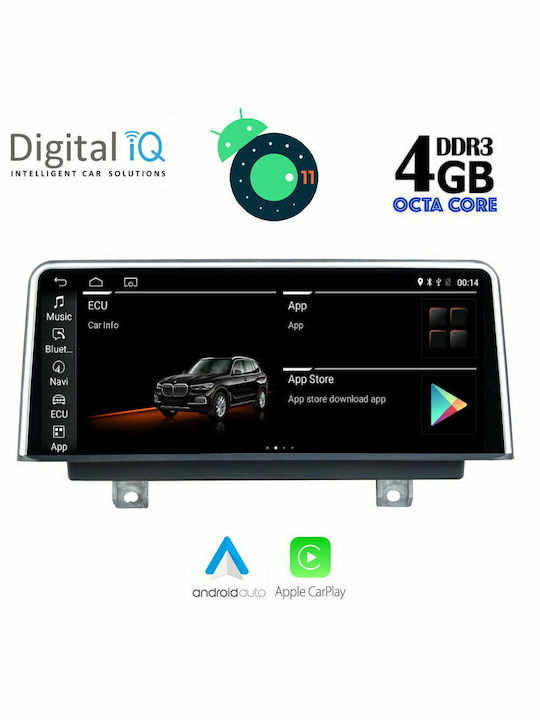 Digital IQ Car-Audiosystem für BMW Serie 4 (F32) / Serie 3 / F30 / Serie 4 Σειρά 3 / Σειρά 4 2011-2018 (Bluetooth/USB/AUX/WiFi/GPS/Apple-Carplay) mit Touchscreen 8.8"