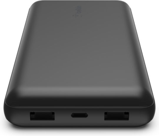 Belkin Boost Charge Power Bank 20000mAh με 2 Θύρες USB-A και Θύρα USB-C Μαύρο