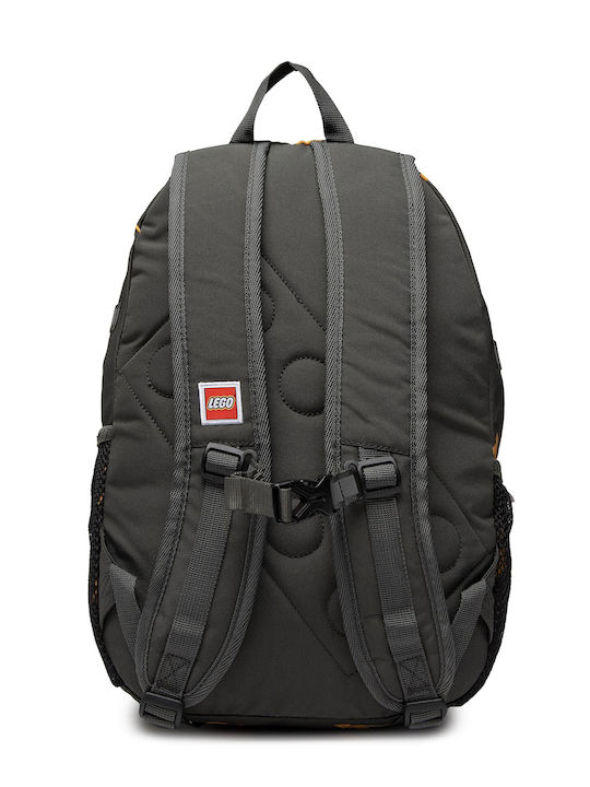 LEGO Poulsen Ninjago School Bag Backpack Elementary, Elementary Gray with Water Bottle Holder 18Liters