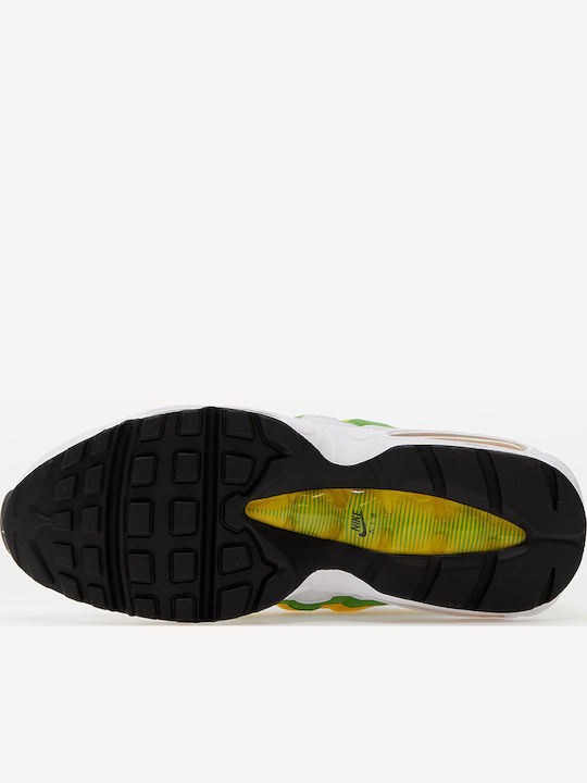 Air Max 95 Men's Sneakers White Black Green Apple Tour Yellow