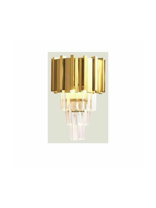 Eurolamp Vintage Wall Lamp with Socket E14 Gold Width 22cm