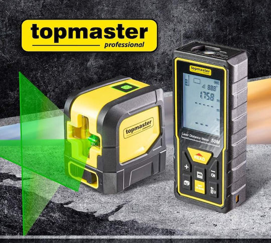 GTC Top Master Liniar Nivelă Laser Fascicul Verde cu Domeniu de Lucru 15m