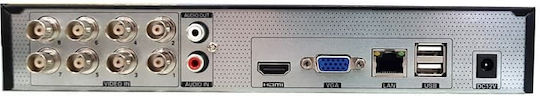 TVT TD-2008NS-HL Καταγραφικό DVR 8 Καναλιών με Ανάλυση Full HD