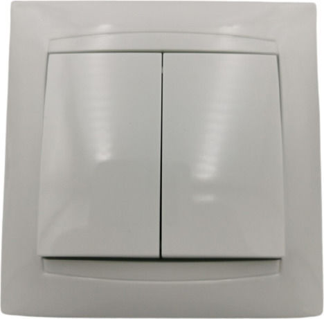 Bassiakos Chalkida Recessed Wall Switch Lighting Two-Way with Frame White