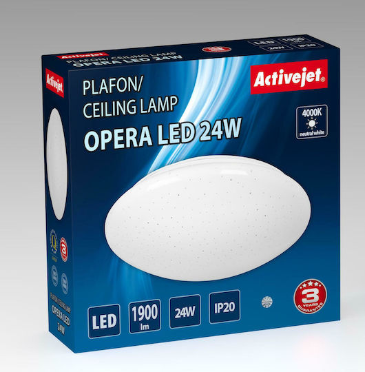 Active Jet AJE-OPERA 24W Πλαφονιέρα 37.2εκ. LED με Τηλεχειριστήριο Active Jet AJE-OPERA 24W Πλαφονιέρα 37.2εκ. LED με Τηλεχειριστήριο