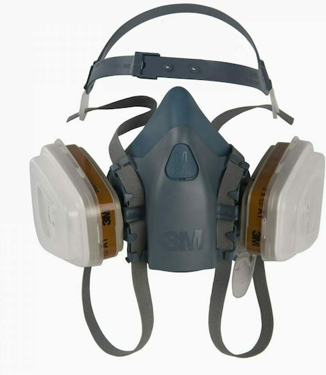 3M Mask Half Face with Filter 6051 & pre Filter 5925 P2 7502 Blue