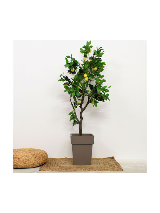 Viomes Linea Pot Plastic Taupe 27x27x34cm.