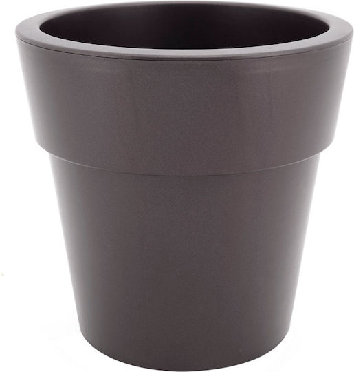 Viomes Linea Topf Kunststoff Taupe 25x25x24cm.