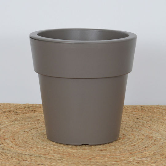 Viomes Linea Topf Kunststoff Taupe 25x25x24cm.