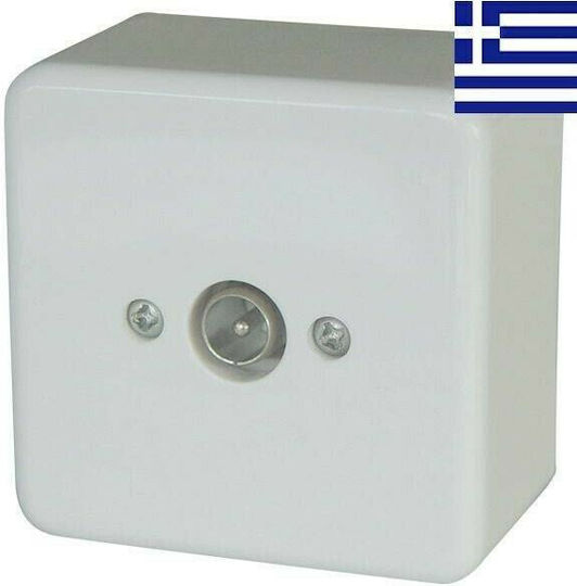 Bassiakos TV-Buchse in Weiß Farbe U1513