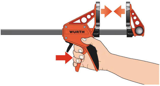 Wurth 0714662300 Σφιγκτήρας Σκανδάλης με Μέγιστο Άνοιγμα 300mm