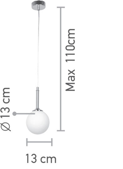 Inlight Adjustable Pendant Light Gold with Socket G9 23x13cm