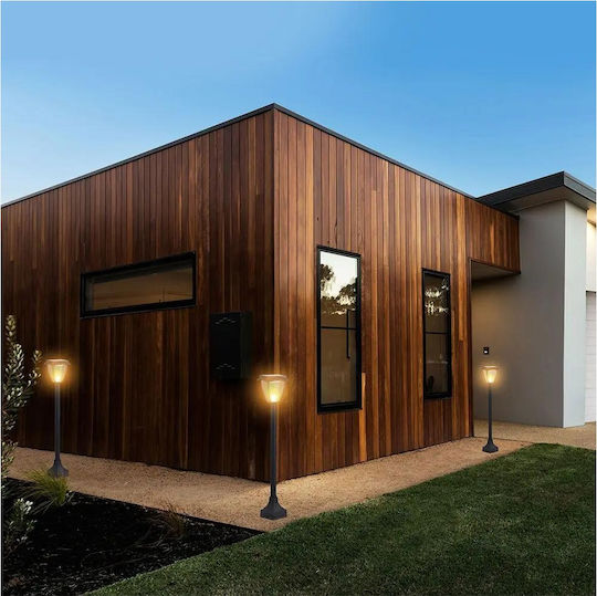V-TAC Led Garten 2w Schwarz Solarleuchte Boden Column 2W 110lm mit Natürliches Weiß Licht 4000K IP65 94cmx94cmx15cmcm