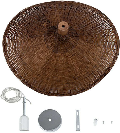GloboStar Cuba Brown Ceiling Light Boho with E27 Socket 53x30x30cm