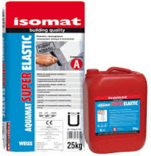 Isomat Aquamat Superelastic Επαλειφόμενο Στεγανωτικό 2 Συστατικών 30kg Λευκό