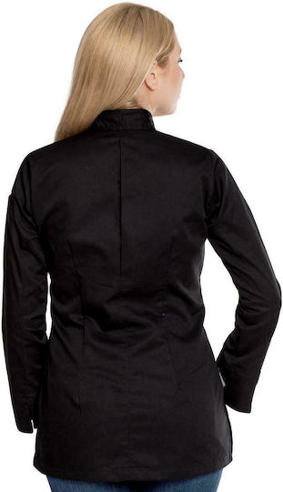 Galianni Coat Chef Female Black with Long Sleeve Galianni Margarita