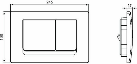 Ideal Standard Solea P2 Πλακέτα για Καζανάκια Διπλής Λειτουργίας